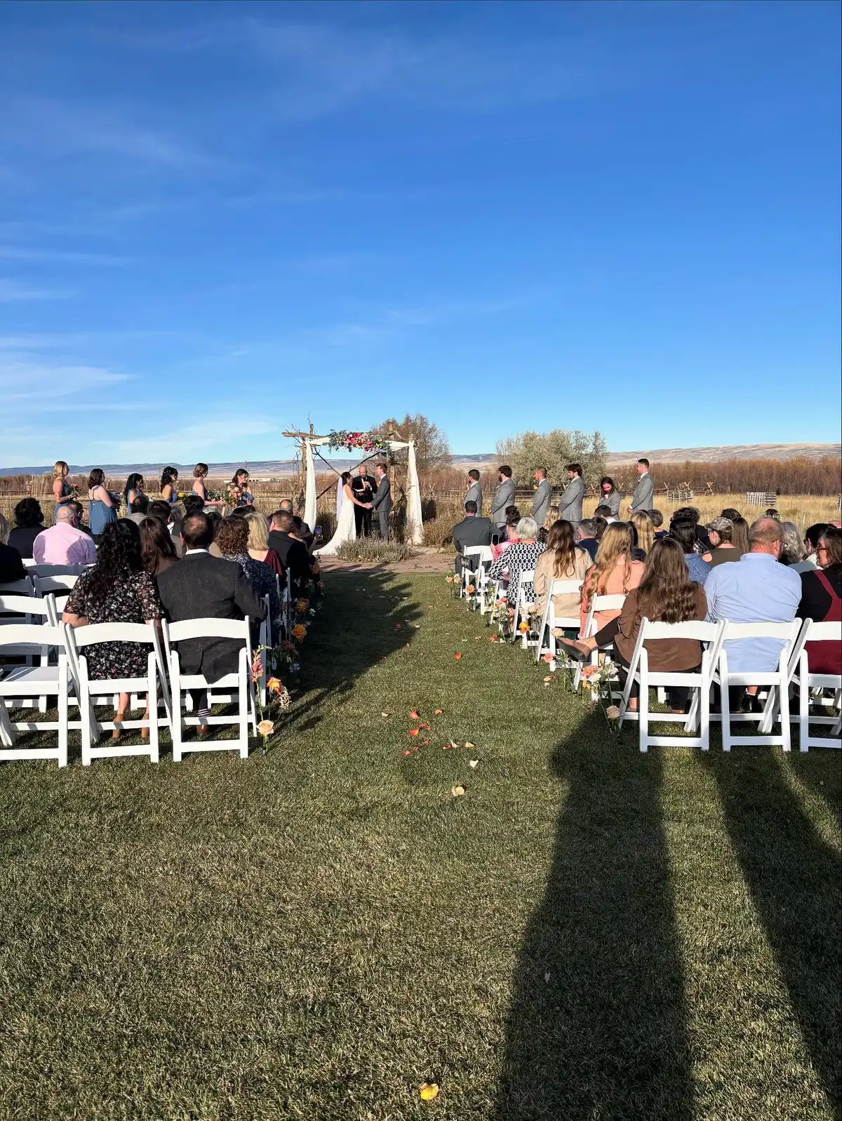 Outdoor wedding ceremony