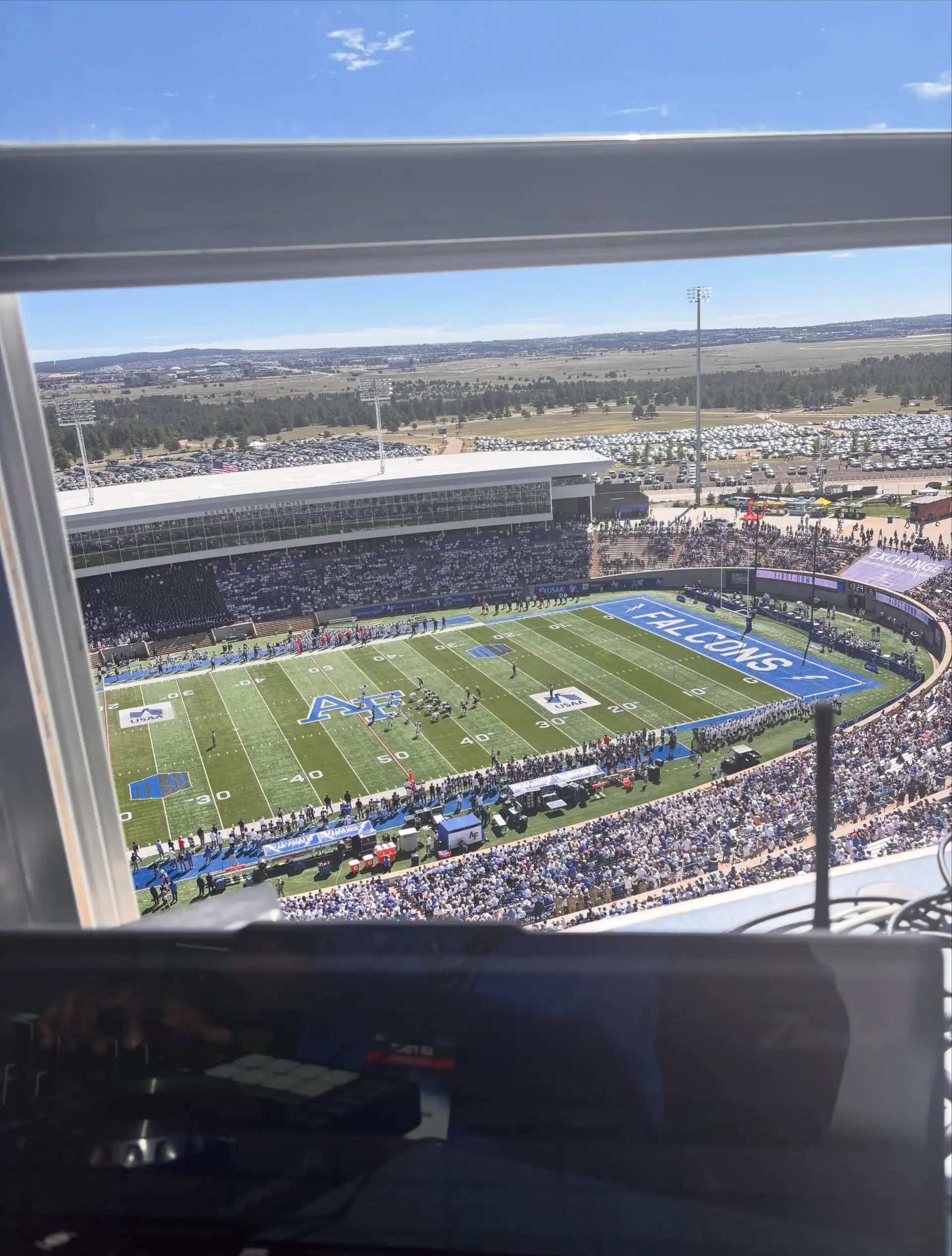 Falcon Stadium at the Air Force Academy on game day